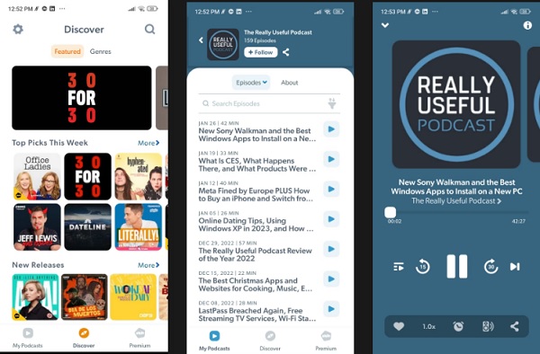 (برنامه پادکست Stitcher برای اندروید| کمک کامپیوتر تلفنی)