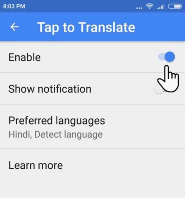 فعال سازی مترجم گوگل کروم اندروید | حل مشکل گوشی تلفنی