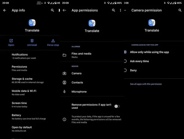 بررسی مجوزهای Google Translate | تعمیرات کامپیوتر و لپتاپ در محل