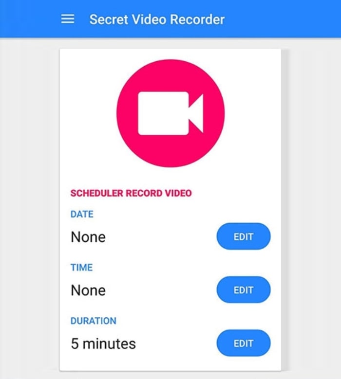 فیلمبرداری با Schedule Recordings در Secret Video Recorder | کمک رایانه