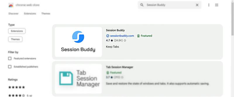 افزونه Session Buddy برای ذخیره تب ها در کروم | کمک کامپیوتر تلفنی